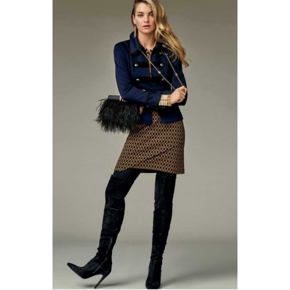 CAbi Medallion Print Kensington Skirt